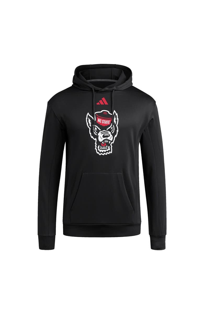 adidas Men's adidas Black NC State Wolfpack Locker Logo Fleece Pullover Hoodie, Alternate, color,