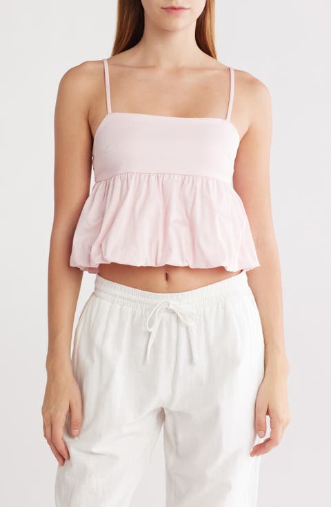 Bubble Peplum Crop Top