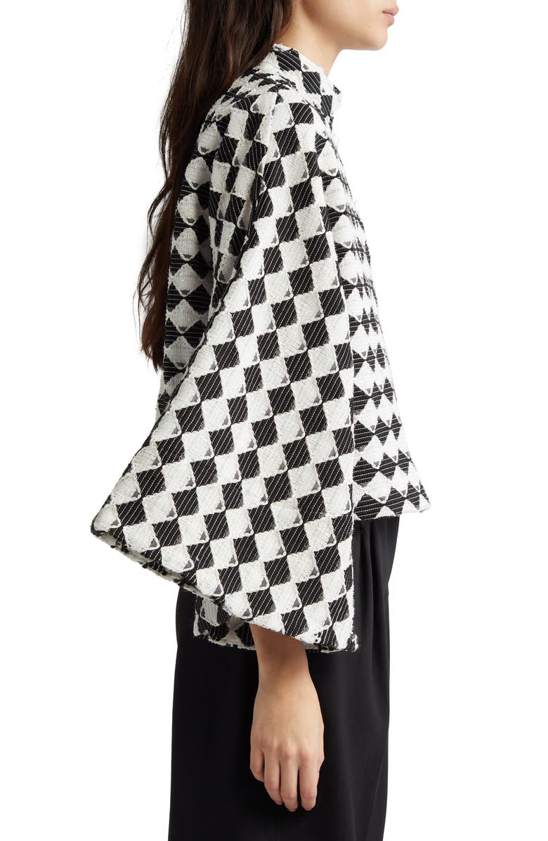 La Vie Style House Check Crop Jacket, Alternate, color,