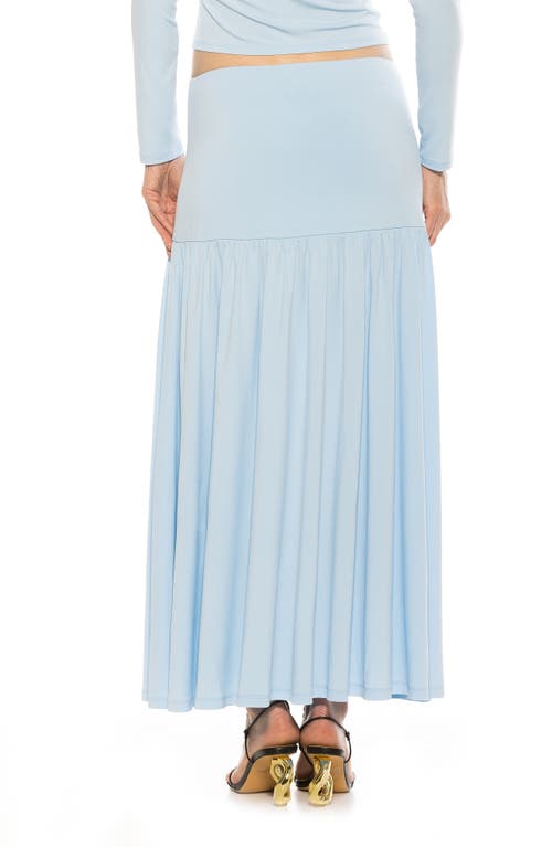 Alexia Admor Lia Low Rise Maxi Skirt In Halogen Blue