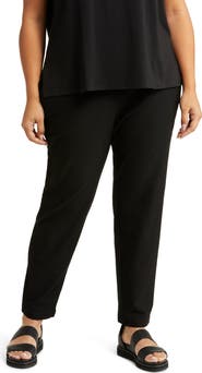 Eileen Fisher Stretch Crepe Slim Ankle Pants