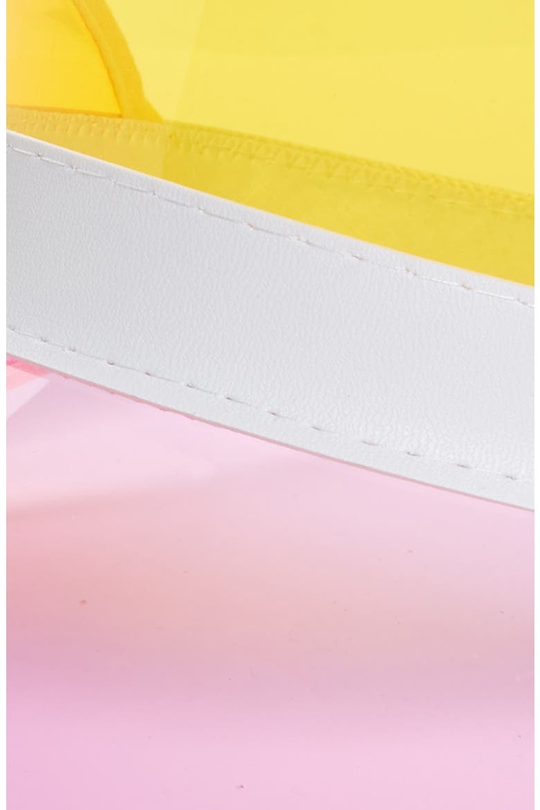 Colorblock Visor, Alternate, color, PINK / YELLOW