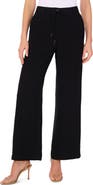 Vince Camuto Beaded Tie Belt Wide Leg Pants