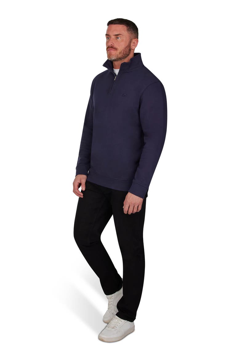 Jersey Quarter Zip Sweat, Alternate, color, Navy