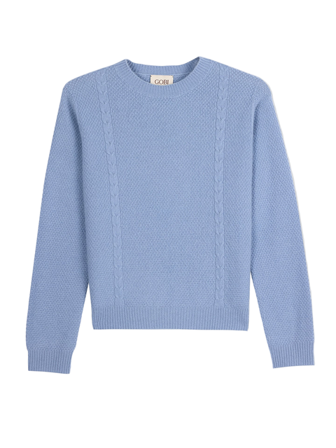 Cropped Crewneck Cashmere Sweater