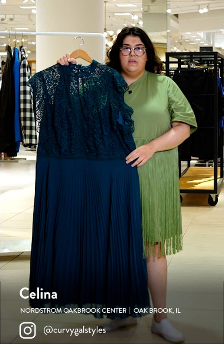 Livia Lace Yoke Sleeveless Fit & Flare Dress, sales video thumbnail