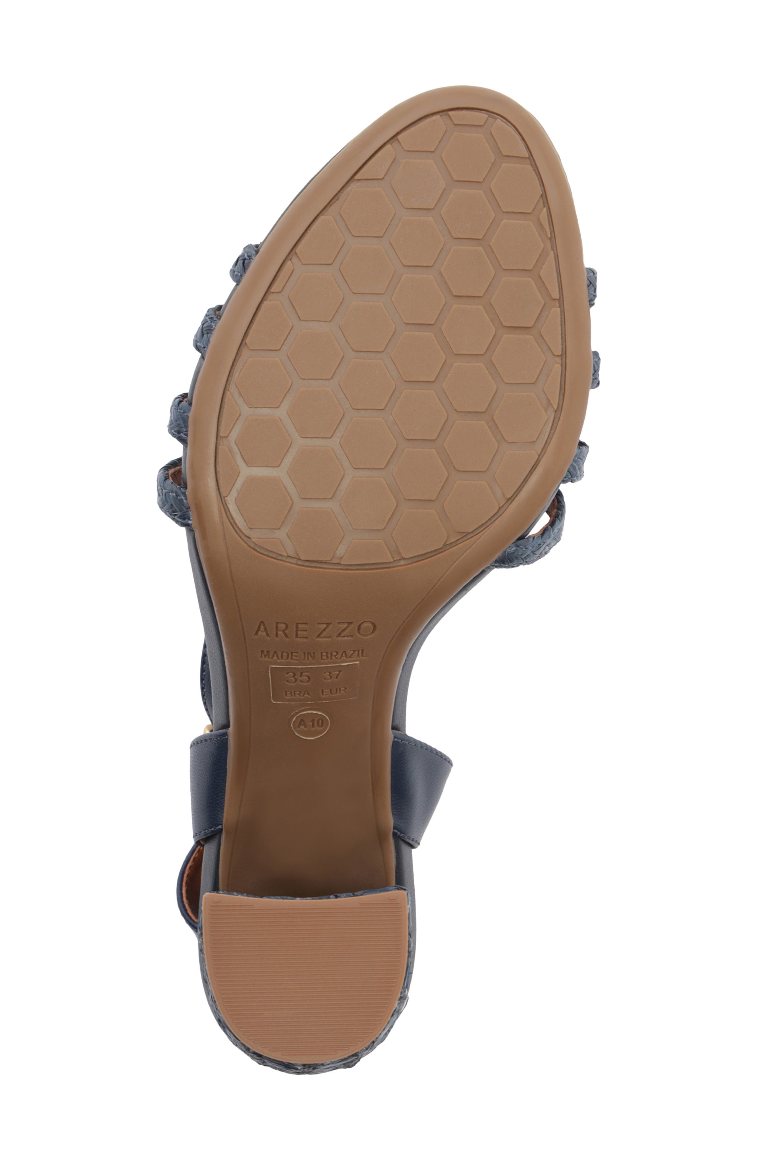 Arezzo Aria Ankle Strap Sandal, Alternate, color, Petroleo/ Navy Nautical