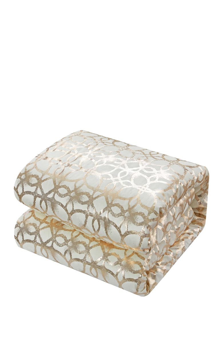 CHIC Shereef Geometric Gold Tone Printed Lattice Pattern Twin 4-Piece ...