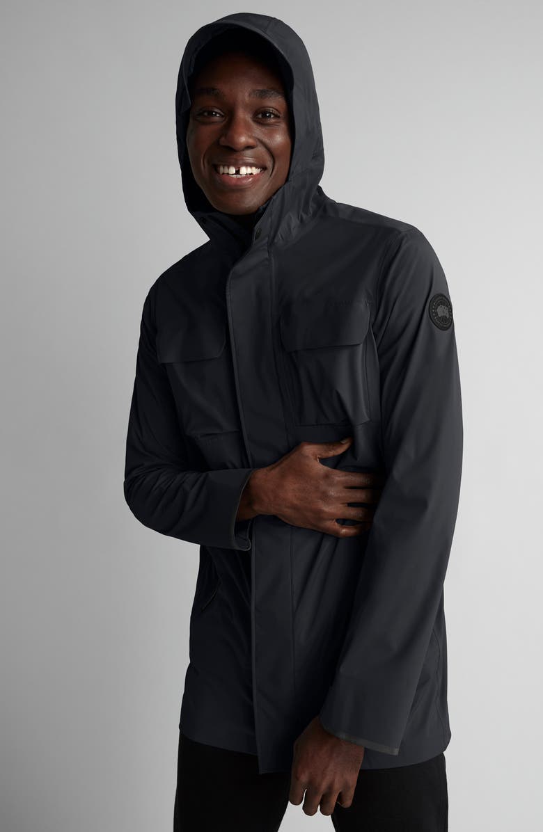 Canada Goose Black Label Wascana Hooded Rain Jacket, Alternate, color, 