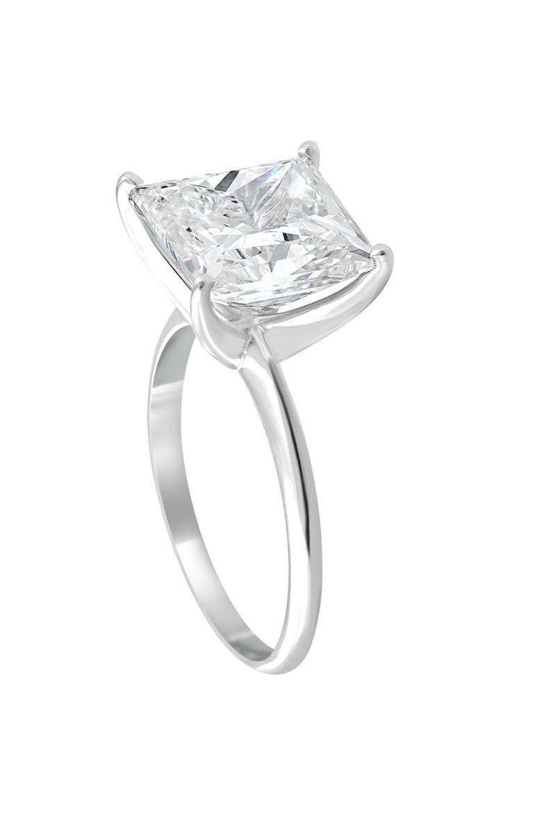Certified 5Ct Princess Cut Diamond 14k Gold Engagement Ring Lab Grown, Alternate, color, 14k White Gold