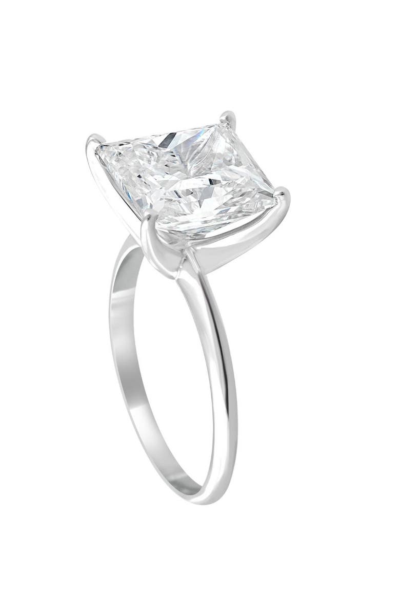 Bliss Diamond Certified 5Ct Princess Cut Diamond 14k Gold Engagement Ring Lab Grown, Alternate, color, 14K White Gold