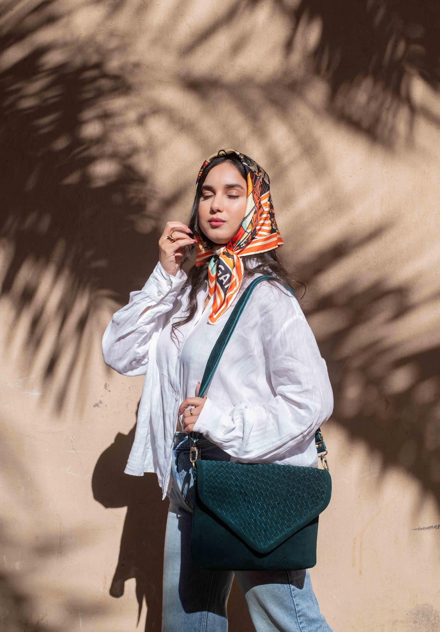 Teal Suede Woven Everyday Bag, Alternate, color, Teal