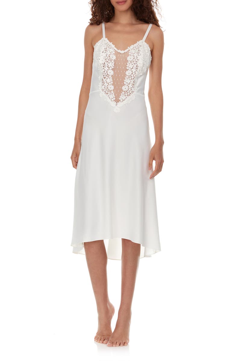 Flora Nikrooz Showstopper Nightgown, Alternate, color, Ivory