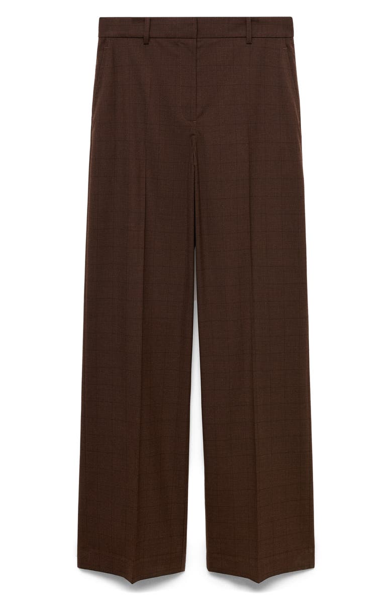 MANGO Checked Straight Pants, Alternate, color, 