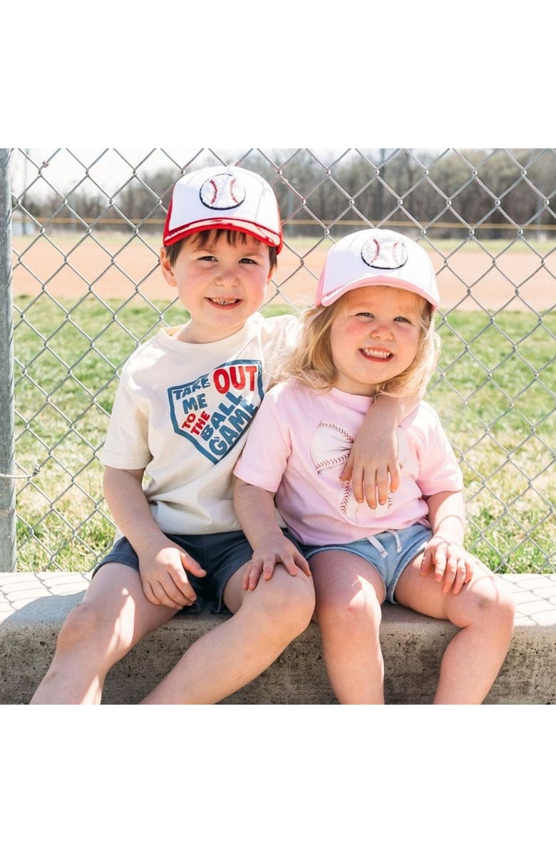 Sweet Wink Baseball Bow Short Sleeve T-Shirt, Alternate, color, Pink