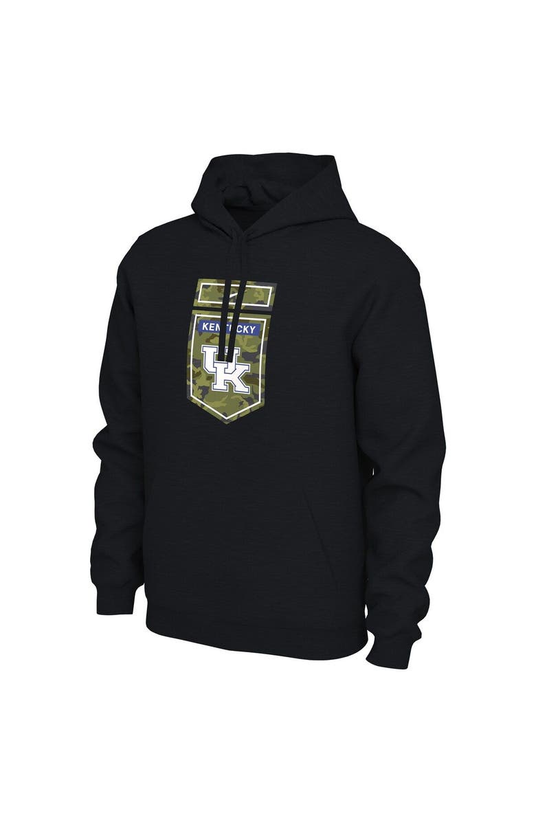 Nike Men's Nike Black Kentucky Wildcats Veterans Camo Pullover Hoodie, Alternate, color, Black