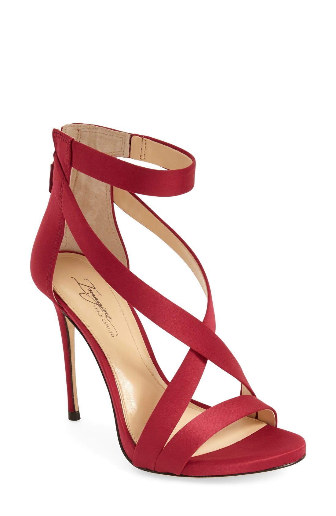 'Devin' Sandal, Main, color, DEEP BERRY