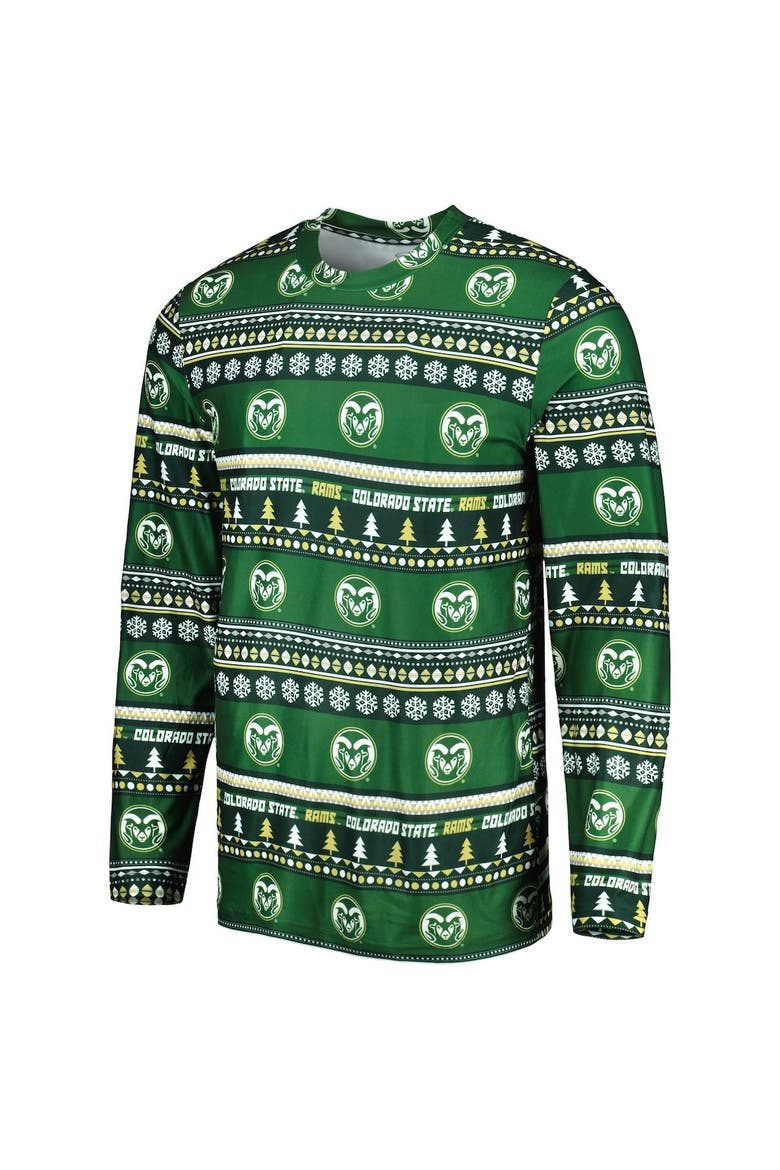 Men's Concepts Sport Green Colorado State Rams Swivel Long Sleeve T-Shirt & Pants Sleep Set, Alternate, color, Green