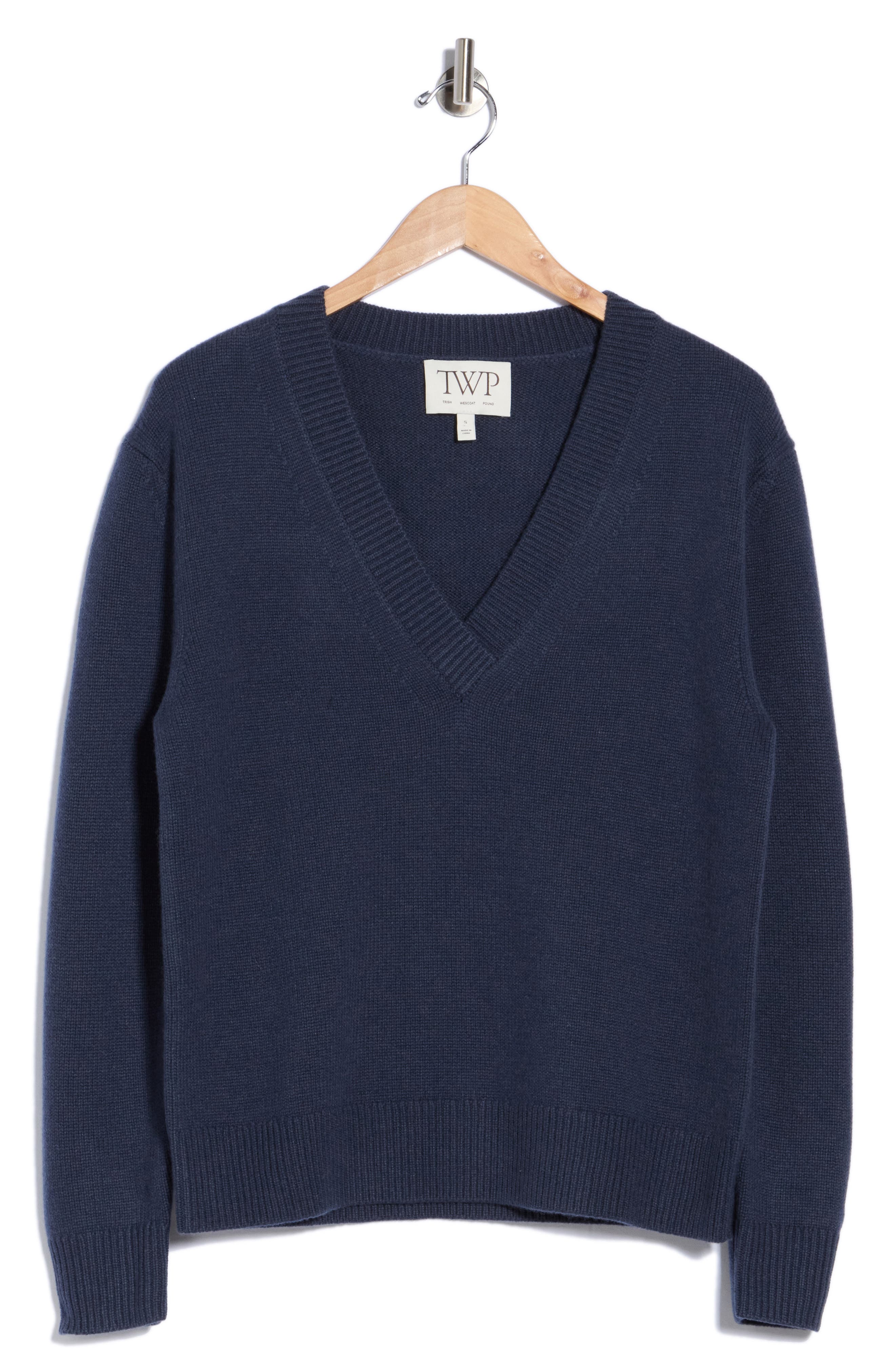 Deep V-Neck Cashmere Sweater