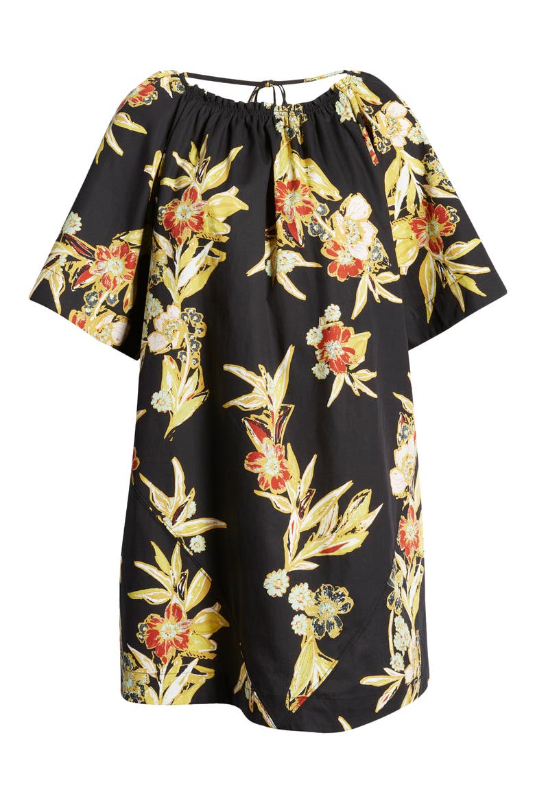 Jodie Floral Cotton Tunic, Alternate, color, NIGHT COMBO