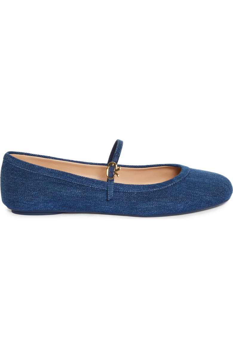 Gianvito Rossi Denim Mary Jane Flat, Alternate, color,