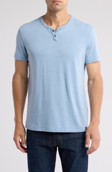 Button Notch Neck T-Shirt