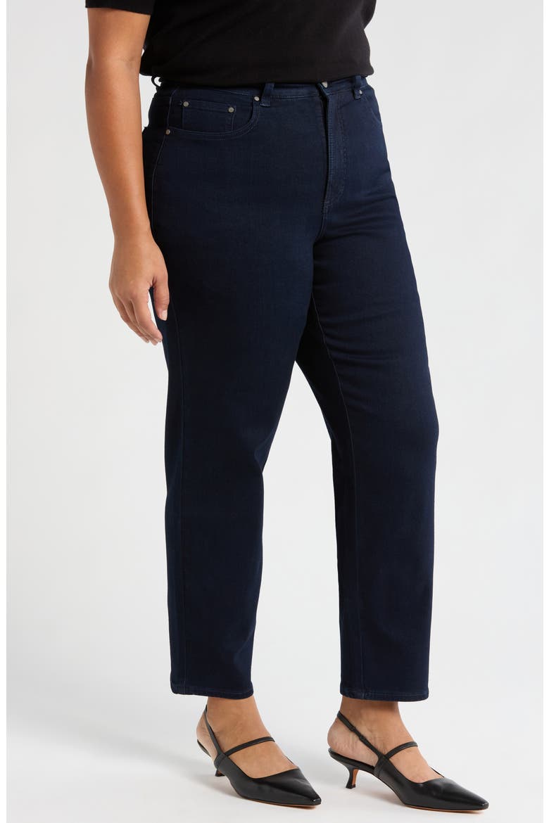Dylan High Waist Jeans, Alternate, color, DARK INDIGO