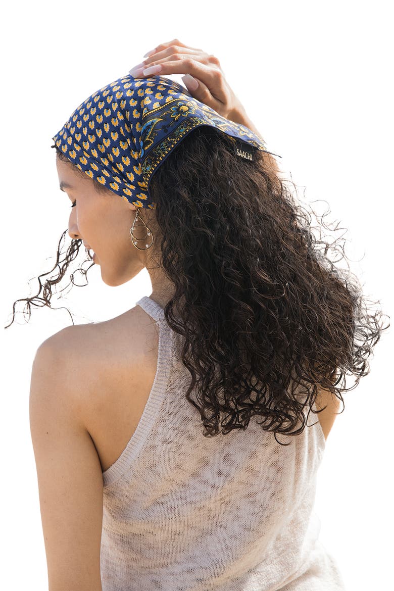 Paisley Floral Bandana, Alternate, color, NAVY