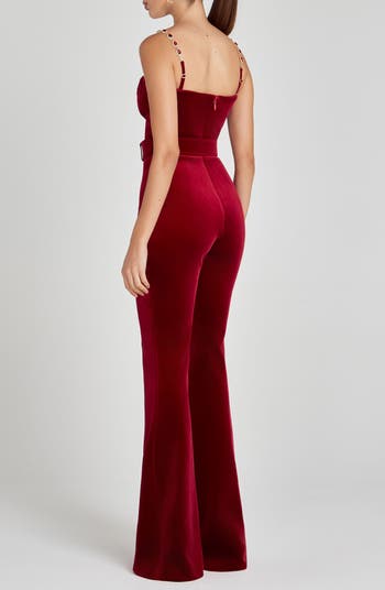 Harley Flare Velvet Jumpsuit