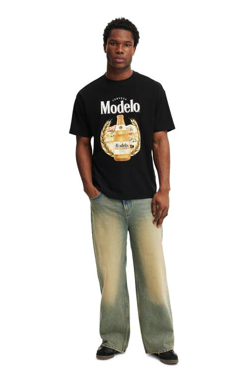 Cotton On Box Fit License T-shirt In Black