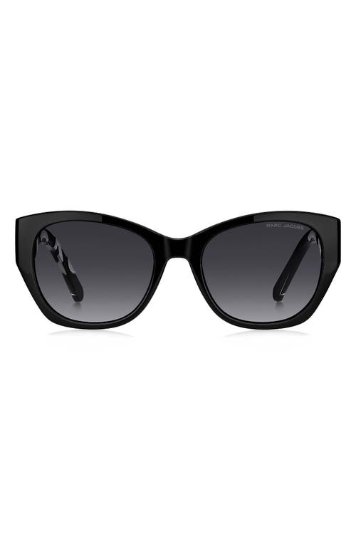 Marc Jacobs 807s Acetate Rectangle Sunglasses In Black/dark Grey
