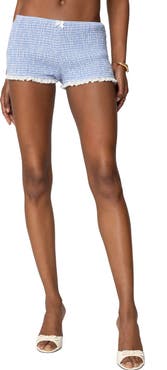 EDIKTED Antonia Smocked Shorts