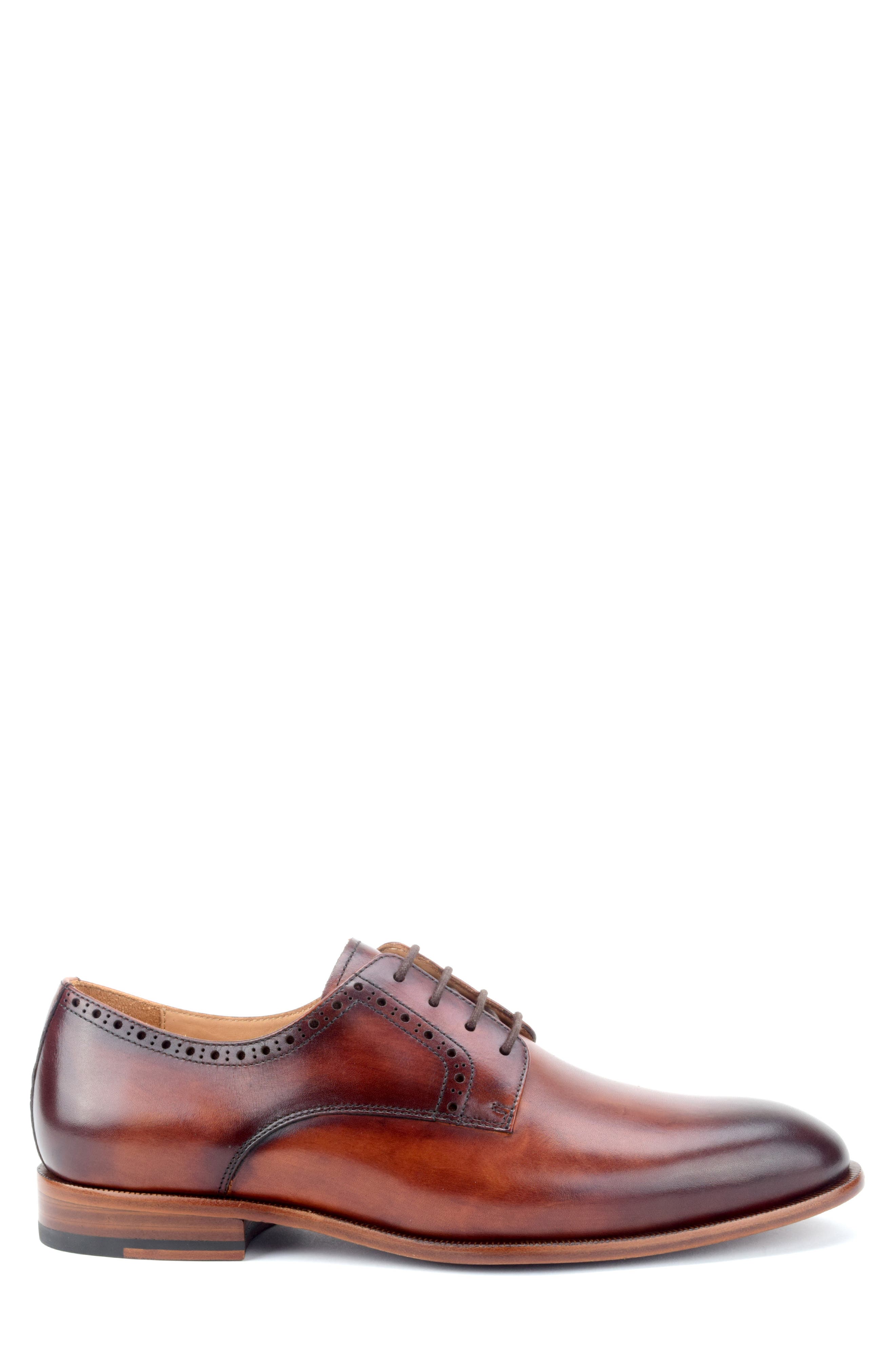 Warfield & Grand Keller Plain Toe Derby, Alternate, color, Chestnut