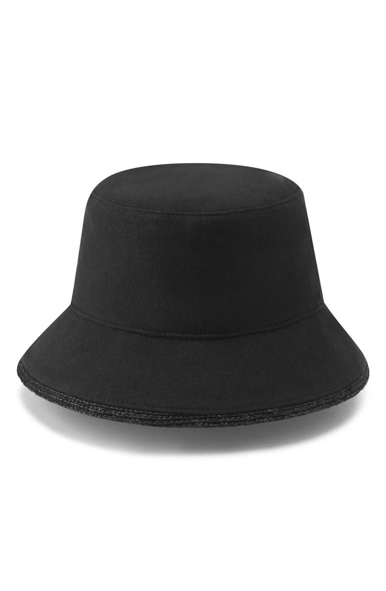 Helen Kaminski Nazar UPF 50+ Cotton & Raffia Bucket Hat, Alternate, color, 