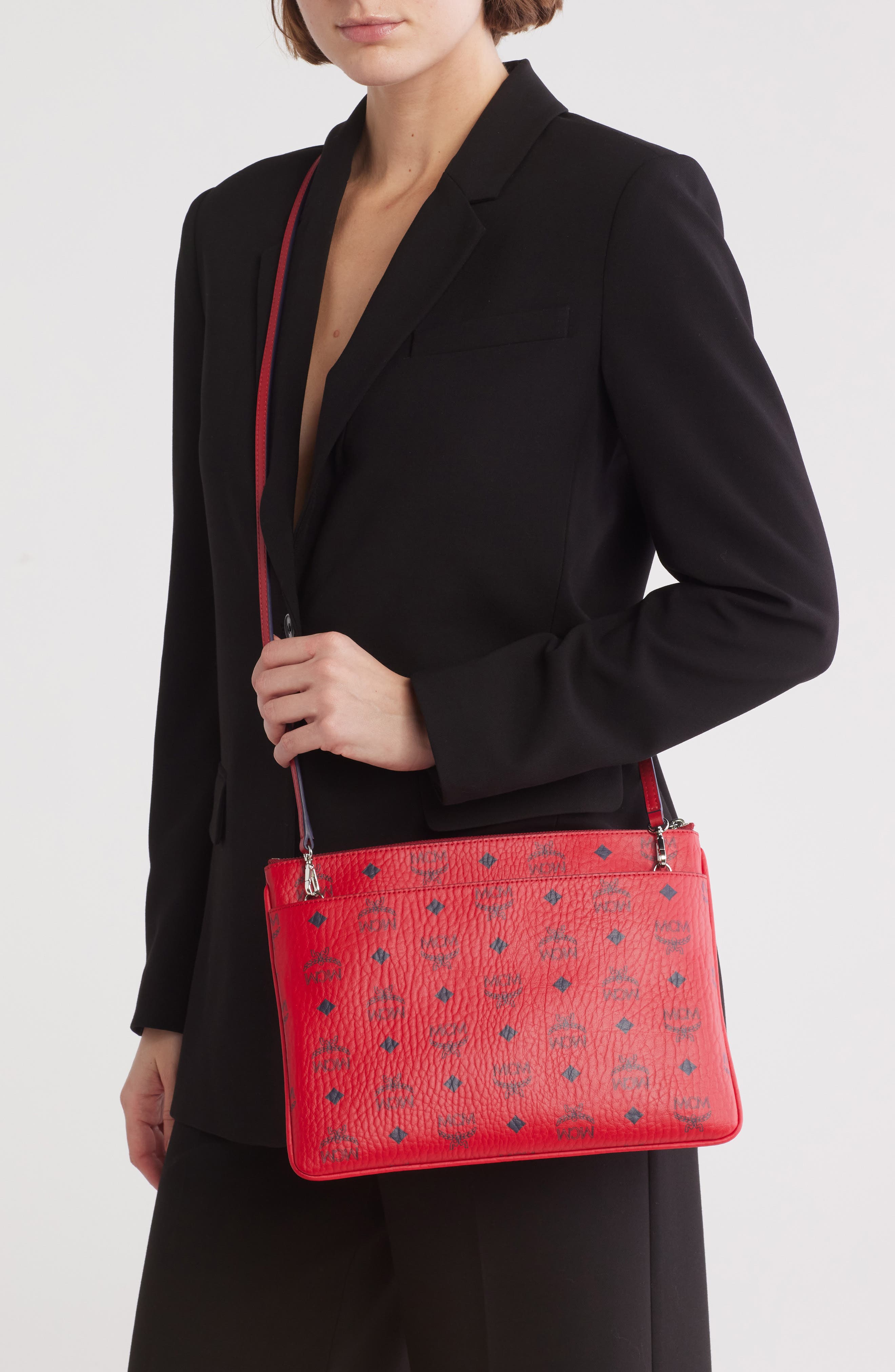 MCM Aren Visetos Crossbody Bag, Alternate, color, 