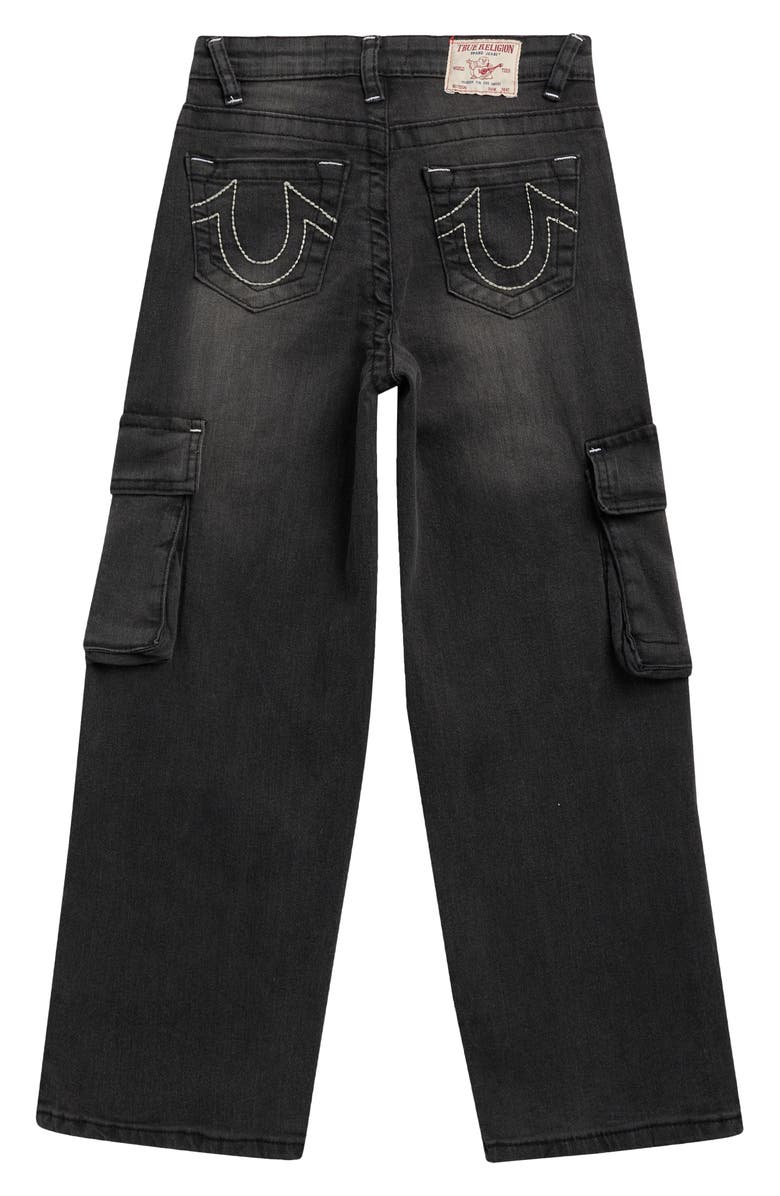 True Religion Kids' Bobby Cargo Jeans, Alternate, color, Black