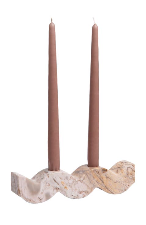 Wavy Gemstone Candelabra