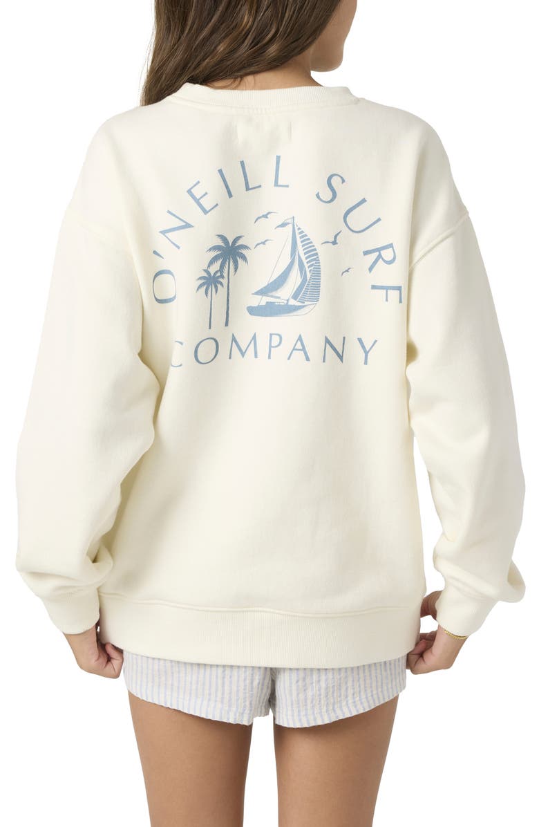 O'Neill Kids' Skylar Graphic Sweatshirt, Alternate, color, Winter White