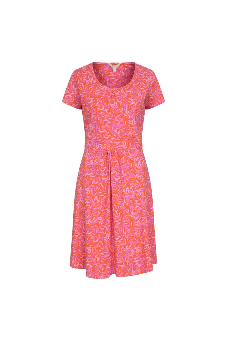 Orchid Leaves Dress, Main, color, Bright Pink