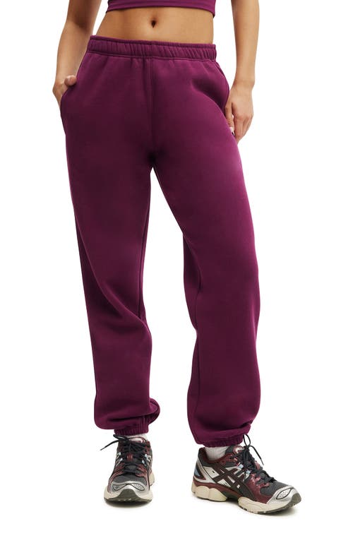 Cotton On Body Active Plush Essential Gym Sweatpant In Red