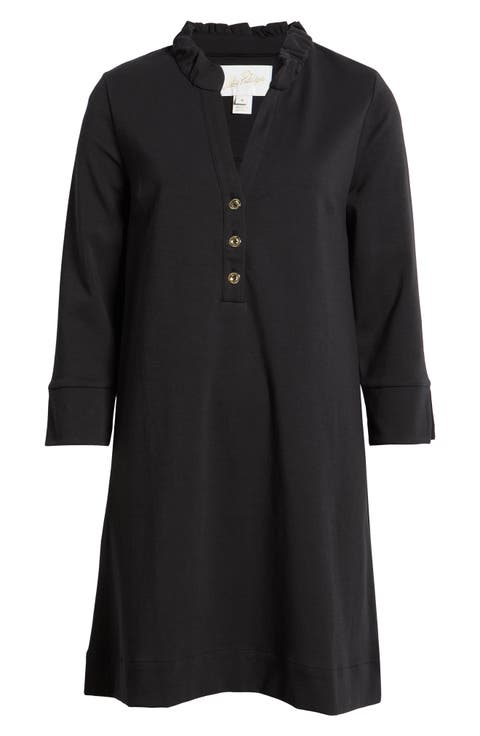 Knightley Ruffle Collar Long Sleeve Popover Dress