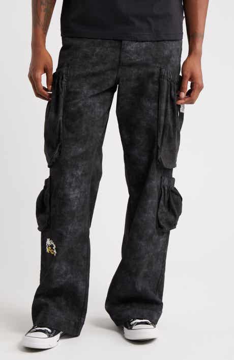 HONOR THE GIFT Wide Leg Cotton Twill Cargo Pants