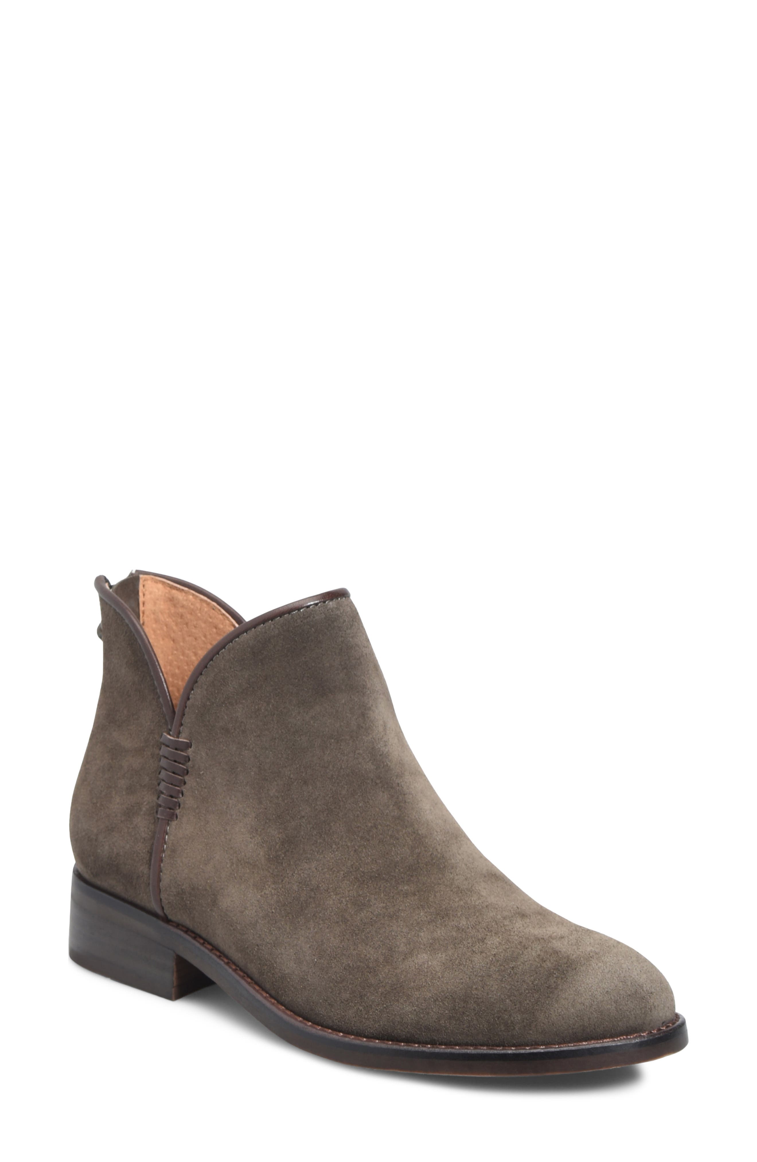 Desi Leather Bootie, Main, color, DARK TAUPE