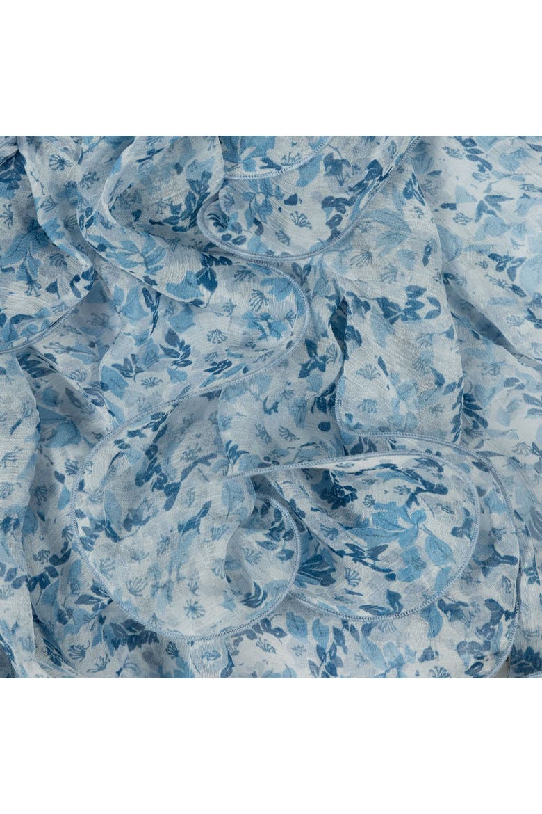 Floral Double Ruffle, Alternate, color, Blue Note