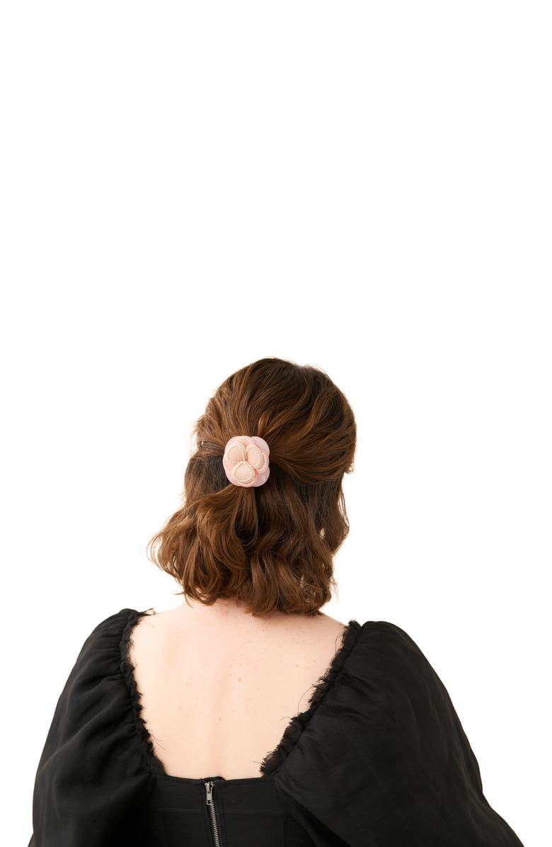 Alexandre de Paris Camelia Acetate Hair Tie, Alternate, color, Pink