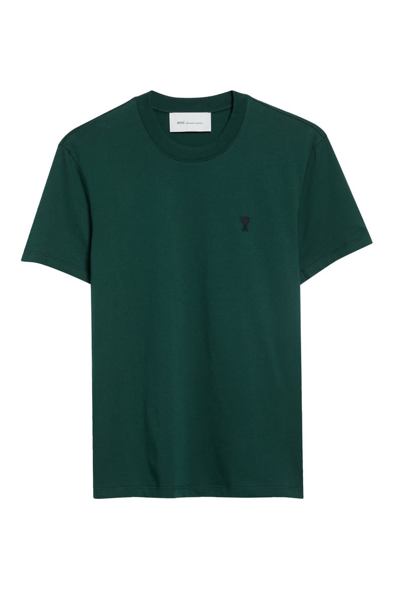 Ami de Coeur Cotton T-Shirt, Alternate, color, VERT BOUTEILLE/ NOIR