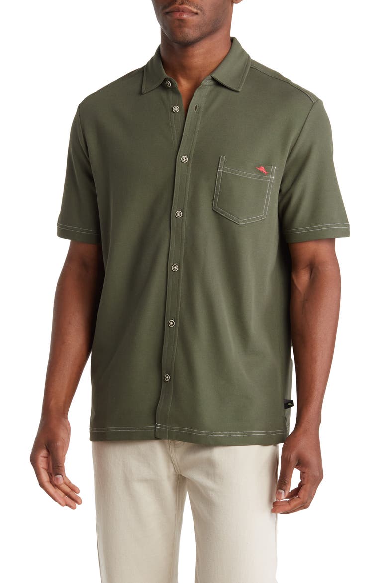 Emfielder 2.0 Camp Shirt, Main, color, PALM MOSS