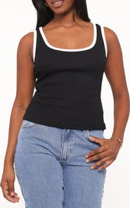 Petal & Pup Juanita Contrast Trim Knit Tank
