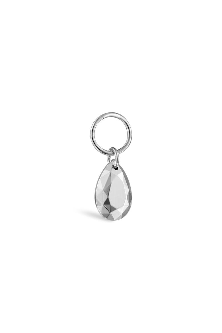 Faceted Pear Charm Pendant, Alternate, color, WHITE GOLD