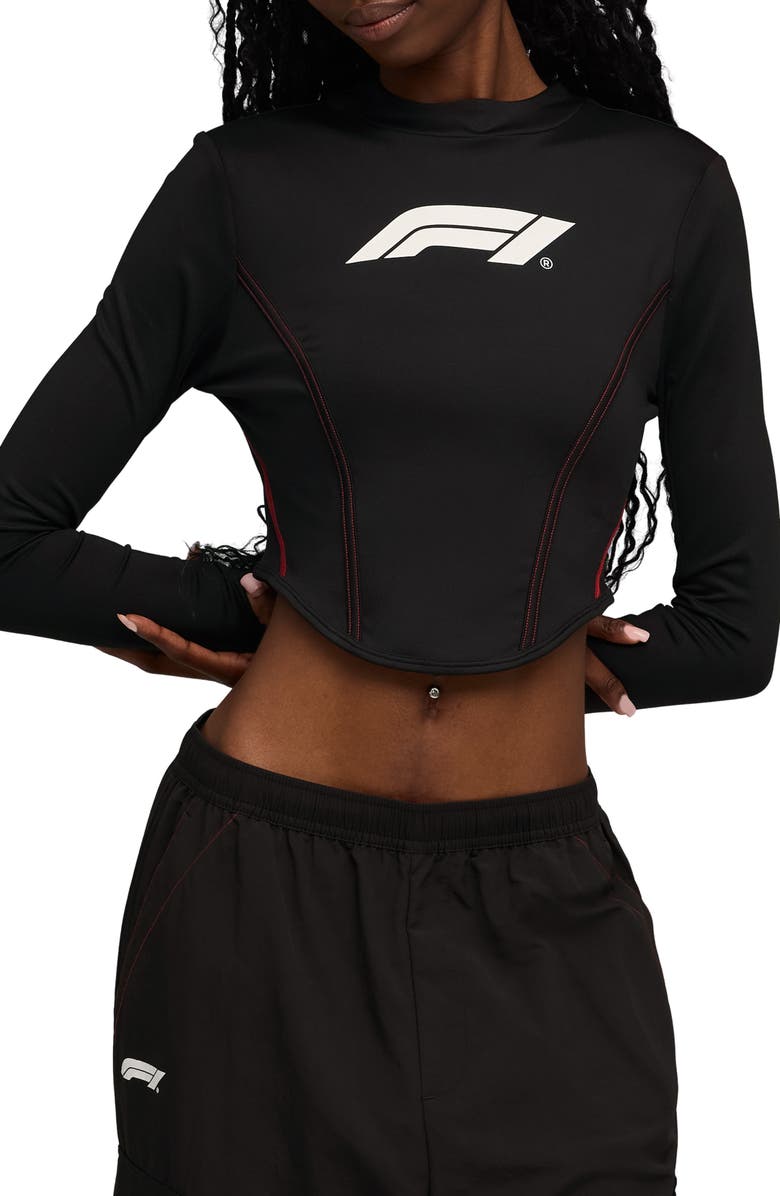 PUMA Formula 1<sup
®</sup
Long Sleeve Racing Top, Main, color, Puma Black